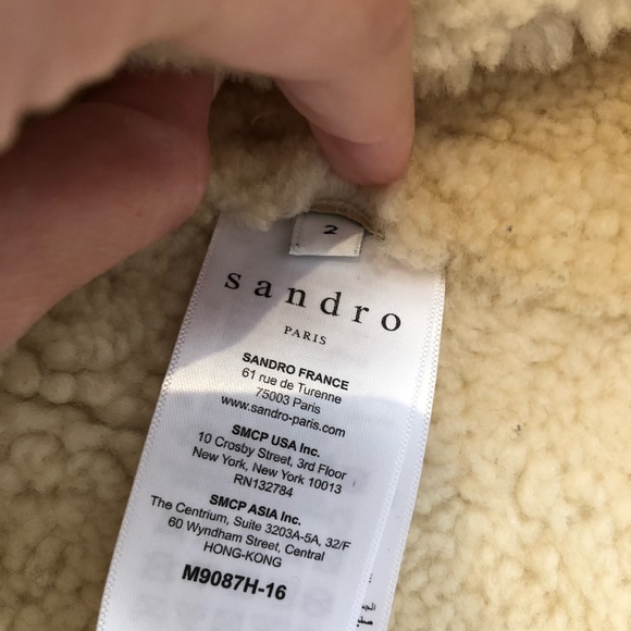 Sandro Shearling Coat - Picture 5 of 5